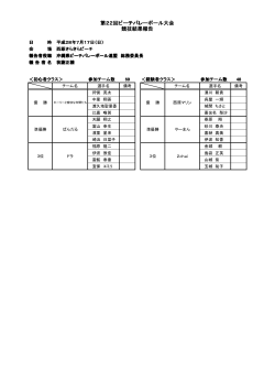 第22回ビーチバレーボール大会【入賞者チーム】（PDF）