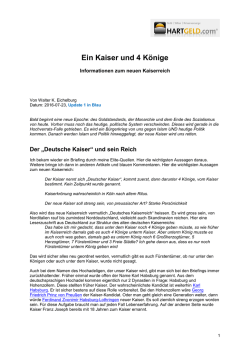 Ein Kaiser und 4 K&ouml;nige