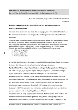 Die vier Energiemuster im Spiegel historischer und