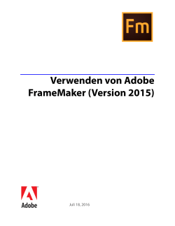 Verwenden von Adobe FrameMaker (Version 2015)