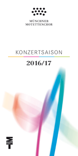konzertsaison - Münchner Motettenchor