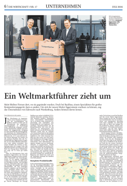 Ein Weltmarktf&uuml;hrer zieht um