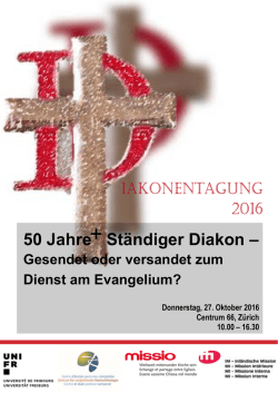 1. Teil: 50 Jahre Ständiger Diakon
