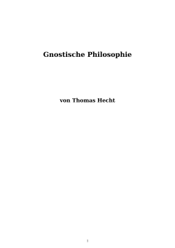 Gnostische Philosophie - t