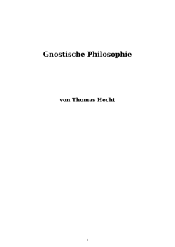 Gnostische Philosophie - t