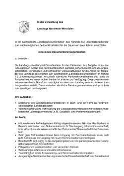 In der Verwaltung des Landtags Nordrhein