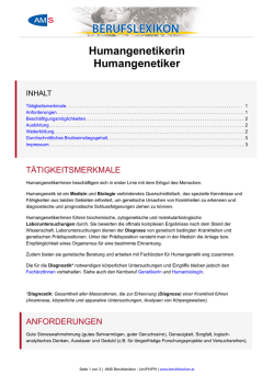 Humangenetikerin Humangenetiker