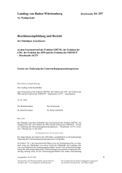 Drucksache 16 / 297