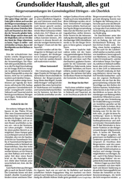 Bürgerversammlungen im Gemeindegebiet Ettringen