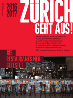 Zürich geht aus 2016/17 - Vis-à-Vis