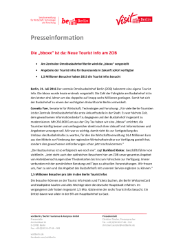 Die &bdquo;bboxx&ldquo; ist da: Neue Tourist Info am ZOB