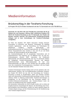 Pressemittelung vom 20.07.2016 - Technische Universität Darmstadt