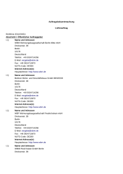 Auftragsbekanntmachung Lieferauftrag Richtlinie 2014/24