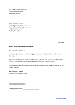 arbeitsvertrag.org Vor- und Zuname des