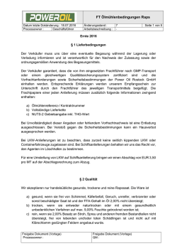 Ölmühlenbedingungen