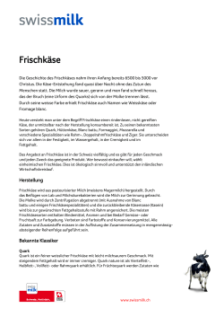 Frischkäse - Swissmilk
