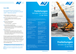 Freileitungen - Verhalten bei Arbeiten in der N&auml;he