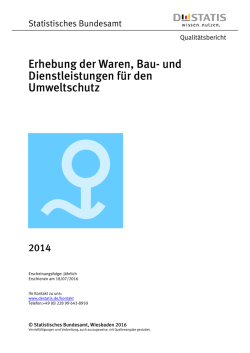 Erhebung der Waren, Bau- und Dienstleistungen für den