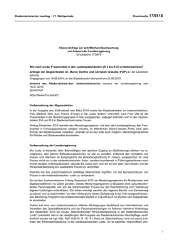 Drucksachen allgemein - Nieders&auml;chsischer Landtag