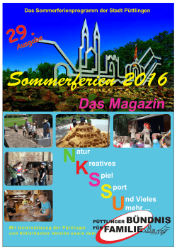 Sommerferienmagazin 2016
