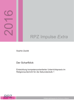 Sophie Zaufal Der Scharfblick Entwicklung kompetenzorientierter