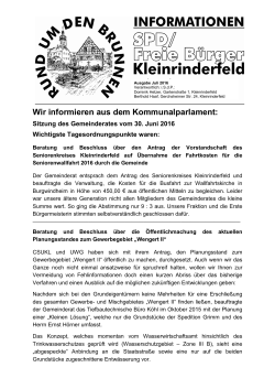 Juli 2016 - SPD Kleinrinderfeld