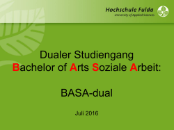 Dualer Studiengang Bachelor of Arts Soziale