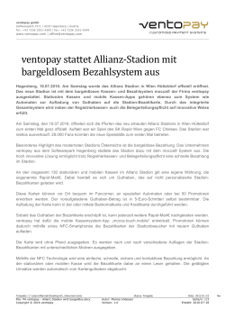 ventopay stattet Allianz-Stadion mit bargeldlosem