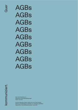 AGBs - Quer kommuniziert.