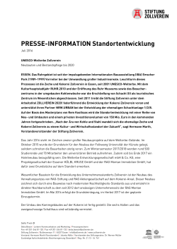 Basis Presseinformation Standortentwicklung