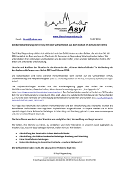 BI Asyl Erklärung - BI Asyl Regensburg