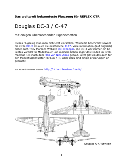 Douglas DC-3 / C-47 f&uuml;r REFLEX XTR