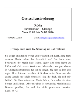 Gottesdienstordnung