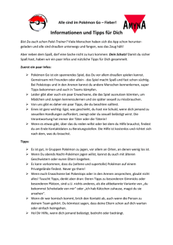 Informationen und Tipps f&uuml;r Dich
