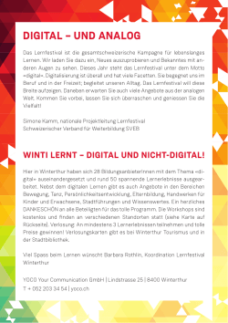 Programm Lernfestival Winterthur