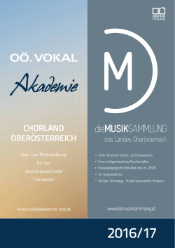 Broschüre 2016/17 - Oö. Vokalakademie