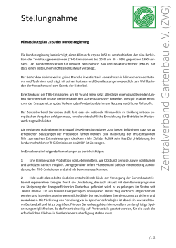 Stellungnahme - Zentralverband Gartenbau e.V.