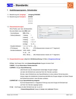 e*SA &ndash; Standards: