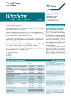 Ausgabe 08/2016 - steuerbuero