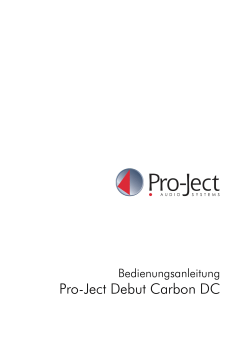 Anleitung - Pro-Ject
