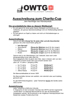 Ausschreibung Charity Cup 2016