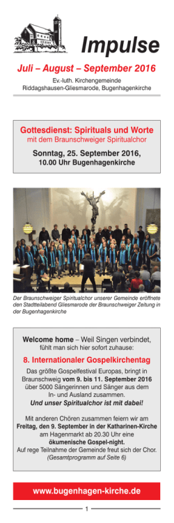 Impulse - Ev.-luth. Kirchengemeinde Riddagshausen