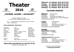 Theater - bei der Theatergruppe Riedholz