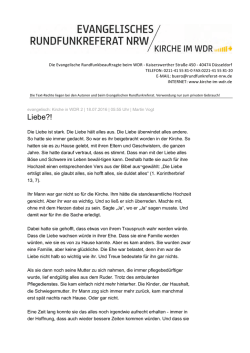 Liebe?! - Kirche im WDR