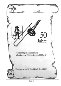Festschrift - Musikverein Heldenfingen