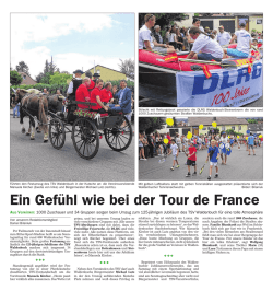 Ein Gef&uuml;hl wie bei der Tour de France