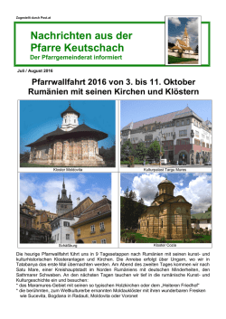 Pfarrbrief Juli