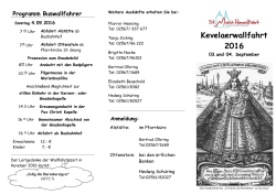 Kevelaerwallfahrt 2016 - Pfarrgemeinde St. Mariä Himmelfahrt