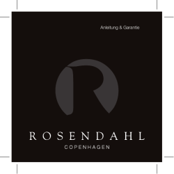 Rosendahl Uhren – Anleitung in Deutsch