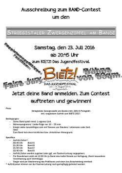 Band Contest 23.07.2016